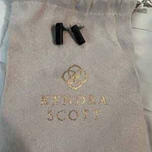 kendra scott black drusy earrings